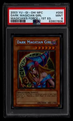 2003 YU-GI-OH! MFC-MAGICIAN'S FORCE 1ST EDITION #000 DARK MAGICIAN GIRL PSA 9 - Image 1