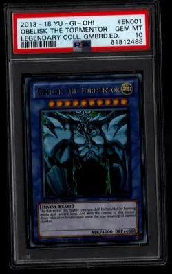 Yu-Gi-Oh! Obelisk The Tormentor LC01-EN001 Legendary Collection PSA 10 GEM MINT - Image 1