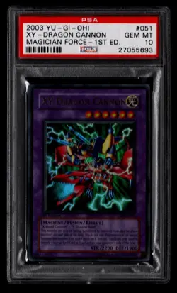 Yugioh XY Dragon Cannon Ultra Rare MFC PSA 10 English 1st ED MAGICIANS FORCE - Image 1