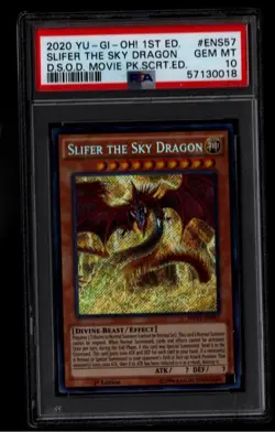 Yu-Gi-Oh! Slifer The Sky Dragon MVP1-ENS57 D.S.O.D 1st Edition Movie Pack PSA 10 - Image 1