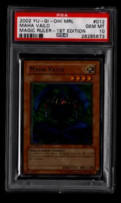 2002 Yu-Gi-Oh Maha Vailo Sr Magic Ruler 1st Edition #MRL12 PSA 10 - Image 1