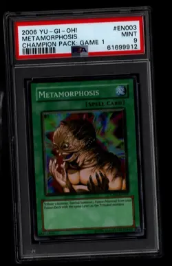 YuGiOh PSA 9 Metamorphosis CP01-EN003 Super Rare Champion PACK 1 - Image 1