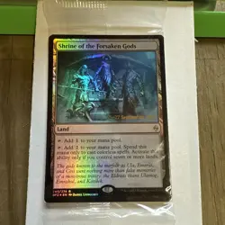 NEVER OPENED, English - 1 x MTG Shrine of the Forsaken Gods - Prerelease Foil - Image 1