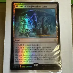 NEVER OPENED, English - 1 x MTG Shrine of the Forsaken Gods - Prerelease Foil - Image 2