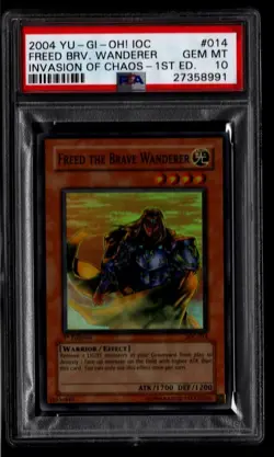 2017 Yu-Gi-Oh Freed The Brave Wanderer IOC-014 PSA 10 GEM MINT INVASION OF CHAOS - Image 1