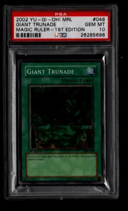 Yu-Gi-Oh! Giant Trunade Magic Ruler 1st Edition Super Rare MRL-048 PSA 10 - Image 1