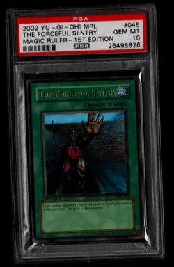 2002 Yu-Gi-Oh! The Forceful Sentry Magic Ruler MRL 1st Edition Ultra Rare PSA 10 - Image 1