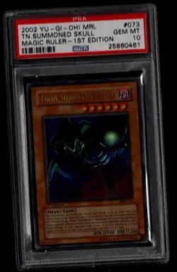2002 YU-GI-OH! MRL-MAGIC RULER 1ST EDITION #073 TOON SUMMONED SKULL PSA 10 - Image 1