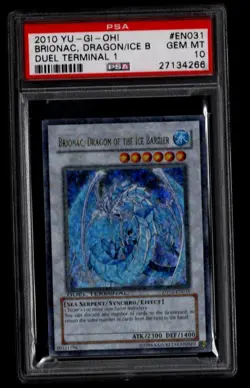 YUGIOH Brionac, Dragon of the Ice Barrier DT01-EN031 Duel Terminal Ultra PSA 10 - Image 1