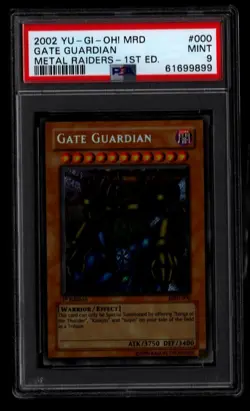 Yugioh PSA 9 Gate Guardian MRD-000 1st Edition METAL RAIDERS - Image 1