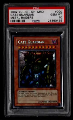 YuGiOh PSA 10 Gem Mint Gate Guardian MRD-000 Secret Rare Unlimited - Image 1