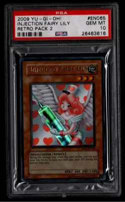 2009 Yu-Gi-Oh! PSA 10 Injection Fairy Lily Retro Pack 2 RP02-EN065 GEM MINT! - Image 1