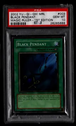 YUGIOH PSA 10 2002 Black Pendant MRL-003 Super Rare 1st Edition - Image 1