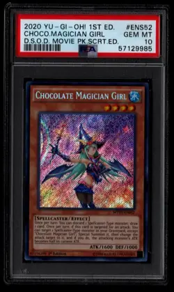 YuGiOh Chocolate Magician Girl GEM Mint 1st Edition PSA 10 MVP1-ENS52 - Image 1