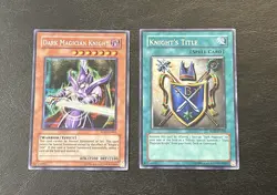 Yu-Gi-Oh! TCG Dark Magician Knight, Knights Title ROD EN-001, EN-002 Secret Rare - Image 1