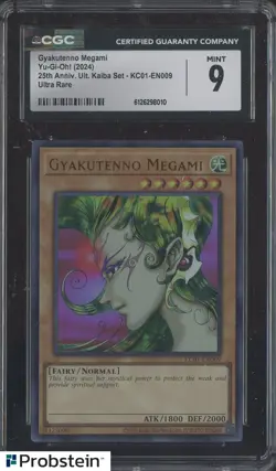 2024 Yu-Gi-Oh! 25th Anniversary Kaiba #KC01-EN009 Gyakutenno Megami CGC 9 - Image 1