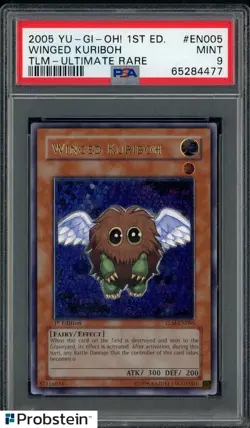 2005 Yu-Gi-Oh! 1st Edition TML-EN005 Winged Kuriboh Ultimate Rare PSA 9 MINT - Image 1