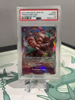 2023 PSA 10 One Piece Awakening of The New Era Alt Art Trafalgar Law OP05-069 - Image 1