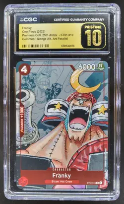 2022 ONE PIECE FRANKY MANGA ALT ART ST01-010 CGC 10 PRISTINE J PT - Image 1