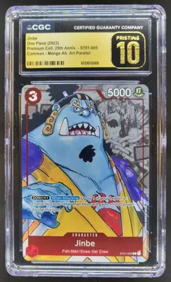 2022 ONE PIECE JINBE MANGA ALT ART ST01-005 CGC 10 PRISTINE J PT - Image 1