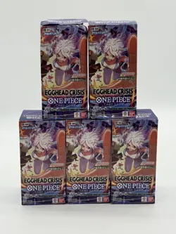 Lot of (5) One Piece TCG Japanese Egg Head Crisis Booster Boxes - Image 1