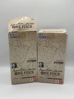 Lot of (2) One Piece TCG Japanese Anime 25th Collection Booster Boxes - Image 1