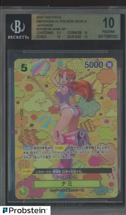 2024 One Piece Emperors in New Wolrd JPN OP08106 Nami SP BGS 10 PRISTINE - Image 1