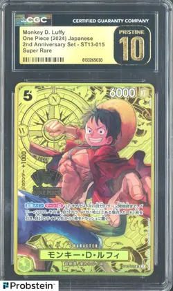 2024 One Piece 2nd Anniversary Set #ST13-015 Monkey D. Luffy CGC 10 PRISTINE - Image 1