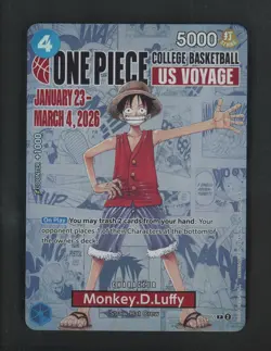 2026 One Piece EN College Basketball US Voyage #055 Monkey D Luffy #11 - Image 1