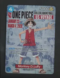 2026 One Piece EN College Basketball US Voyage #055 Monkey D Luffy #8 - Image 1