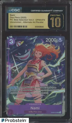 2025 One Piece PC Best Selection Vol.4 OP09-070 #Nami Alt Art CGC 10 PRISTINE - Image 1