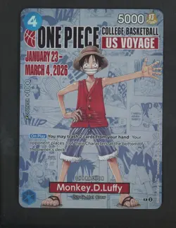 2026 One Piece EN College Basketball US Voyage #055 Monkey D Luffy #1 - Image 1