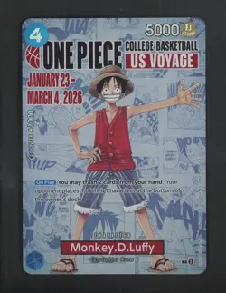 2026 One Piece EN College Basketball US Voyage #055 Monkey D Luffy #4 - Image 1
