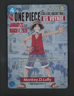 2026 One Piece EN College Basketball US Voyage #055 Monkey D Luffy #9 - Image 1