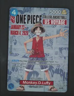 2026 One Piece EN College Basketball US Voyage #055 Monkey D Luffy #10 - Image 1