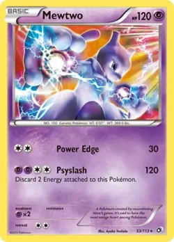 Pokemon Mewtwo LP 1st Edition Normal Legendary Treasures - Image 1