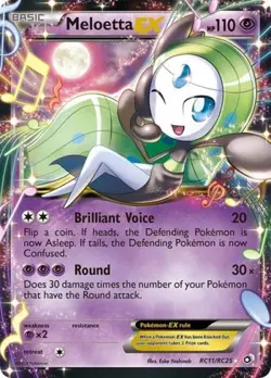 Pokemon Meloetta EX LP 1st Edition Normal - Image 1