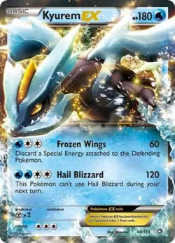 Pokemon Kyurem EX LP 1st Edition Normal Legendary Treasures - Image 1