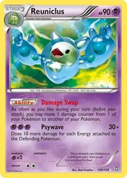 Pokemon Reuniclus NM 1st Edition Normal Dragons Exalted - Image 1