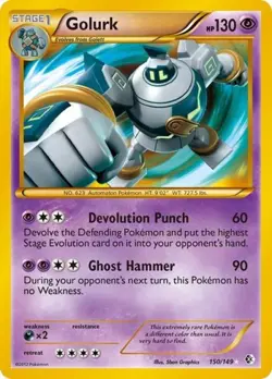 Pokemon Golurk LP 1st Edition Normal Boundaries Crossed - Image 1