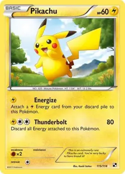 Pokemon Pikachu NM 1st Edition Normal Black and White - Image 1