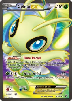 Pokemon Celebi EX (141 Full Art) LP 1st Edition Normal Boundaries Crossed - Image 1