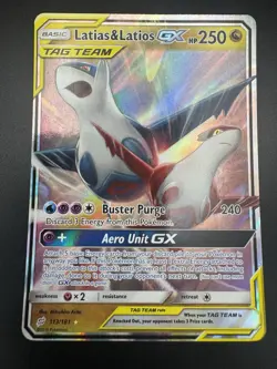 Latias & Latios GX 113/181 Pokemon Team Up Sun & Moon Ultra Rare - Image 3