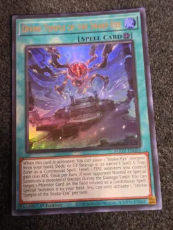Yugioh Divine Temple of the Snake-Eye AGOV-EN056 Ultra Rare 1st Ed NM - Image 1