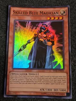 Yugioh Skilled Blue Magician SECE-EN032 Super Rare UNL Ed MP - Image 1