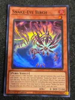 Yugioh! Snake-Eye Birch - AGOV-EN009 - Super Rare - 1st Edition Near Mint, Engli - Image 1
