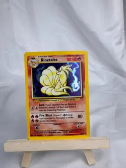 LP Ninetales Holo Rare (12) 12/102 Base Set Unlimited Pokemon Card Excellent - Image 1