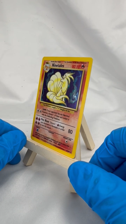 LP Ninetales Holo Rare (12) 12/102 Base Set Unlimited Pokemon Card Excellent - Image 2