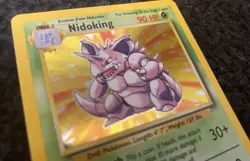 MINT English Nidoking Base Set Unlimited Holo Pokemon Card 11/102 ( Stage 2 ) - Image 2