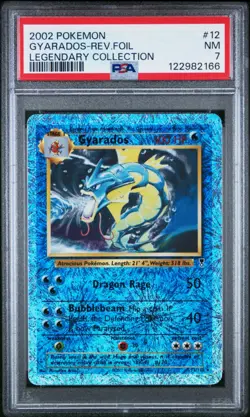 Pokemon card-Gyarados *Reverse Holo* 12/110 - PSA NM 7 - Legendary Collection - Image 1